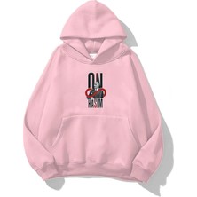 The Champ Clothing Kapüşonlu Içi Polar Kemal Atatürk 10 Kasım Baskılı Pembe  Hoodie Sweatshirt