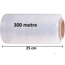 Solon Palet Dilimli Streç 25 cm 17 Mic.  1000 gr 300 metre Şeffaf 4 adet