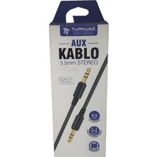 Aux Kablosu 3.5mm Stereo  Siyah 30CM(0,3M)