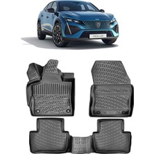 Peugeot 408 2023 Sonrası 3D Havuzlu Paspas Siyah