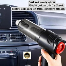 Mediterian Mercedes 124 USB Kablosuz Emiş ve Üflemeli Şarjlı Oto El Süpürgesi Siyah