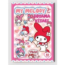 My Melody, Çocuklar Için Eğlenceli Boyama Kitabı, (+20), (Tam Sayfa Resimli Boyama Kitabı)