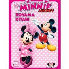 Minnie Mickey, Çocuklar Için Eğlenceli Boyama Kitabı, (+20), (Tam Sayfa Resimli Boyama Kitabı)