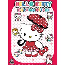 Hello Kitty, Çocuklar Için Eğlenceli Boyama Kitabı, (+20), (Tam Sayfa Resimli Boyama Kitabı)