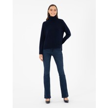 Pierre Cardin Kadın Mavi Skinny Flare Jean Pantolon 50294378-VR036