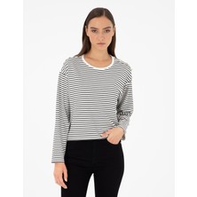 Pierre Cardin Kadın Ekru Regular Fit Sweatshirt 50290987-Vr019