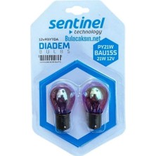 Sentinel Diadem Turuncu PY21W BAU15S 21W 12V Tek Duy Yakın Tırnak Diadem Ampul 2 Adet (12V93YTDA)