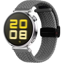Sneezy Huawei Watch Gt5 41MM Ile Uyumlu Fiberlink Manyetik Tokalı Kumaş Örgü Kordon