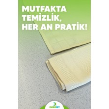 Euro İst 2 Adet Mikrofiber Temizlik Bezi Cam, Ayna, Mutfak, Banyo, Araç Genel Temizlik Bezi 30 x 40 cm Sarı Euroist
