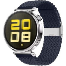 Sneezy Huawei Watch Gt 5 41MM Ile Uyumlu Metal Klips Solo Fiberlink Kumaş Örgü Kordon