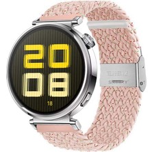 Sneezy Huawei Watch Gt 5 41MM Ile Uyumlu Metal Klips Solo Fiberlink Kumaş Örgü Kordon