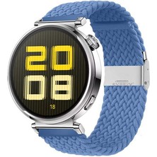 Sneezy Huawei Watch Gt 5 41MM Ile Uyumlu Metal Klips Solo Fiberlink Kumaş Örgü Kordon