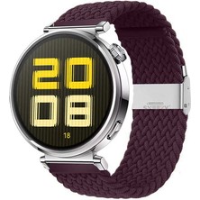 Sneezy Huawei Watch Gt 5 41MM Ile Uyumlu Metal Klips Solo Fiberlink Kumaş Örgü Kordon