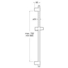 ROCA Sensum Ayarlanabilir Mafsallı 800 mm Sürgü Takımı, Parlak Krom Renk - A5B0405C00