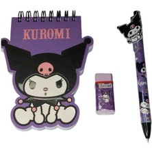 Kuromili Not Defteri Kalem Silgi Seti,notepad Pencil Eraser Set