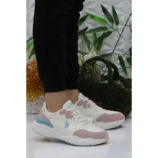 U.S. Polo Assn. Blossom Beyaz Pudra Sneaker Kadın Ayakkabı