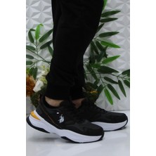 U.S. Polo Assn. Siyah Erkek Spor Ayakkabı 44 Numaralı Rahat Tabanlı