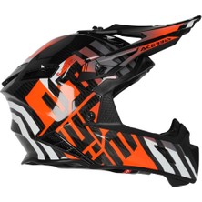 Acerbis Steel Carbon 22-06 Kask Siyah Turuncu