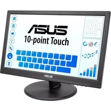 15.6 Asus VT168HR 5ms 60MHZ 1xvga 1xhdmı Wxga 1366X768 Flıcker-Free Düşük Mavi Işık Dokunmatik Ekran Vesa Siyah