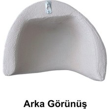 Fiberglass Duvar Apliği E14 Duylu  - 27X22 Cm, Traverten Görünümlü Kırık Beyaz