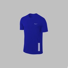 Yeni Seri Büyük Beden Erkek Mavi Dri Kumaş Spor Için Konforlu Cepli Kısa Kol Tişört Şort Ikili Takım   4XL-10XL