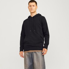 Jack&jones Hood Paulos Erkek Siyah Kapşüşonlu Sweatshirt