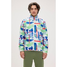 Bad Bear Full Zip Drew Polar Erkek Beyaz Dik Yaka Ceket