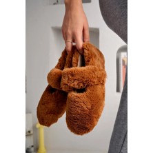 Ultra Yumuşak Peluş Kadın Ev Babeti Ses Yapmaz Hafif Taban Panduf