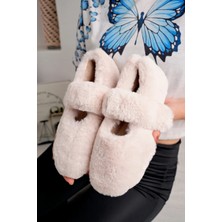 Ultra Yumuşak Peluş Kadın Ev Babeti Ses Yapmaz Hafif Taban Panduf