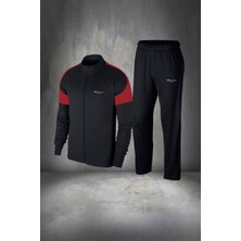 Poseidon Storm Erkek Siyah Supra Penye Kumaş Koşu ve Yürüyüş Için Rahat Eşofman Takımı (S-3xl)