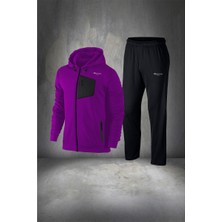 Poseidon Storm Büyük Beden Erkek Haki Supra Penye Kumaş Fermuarlı Kapüşonlu Yürüyüş Takımı (4xl- 10XL)