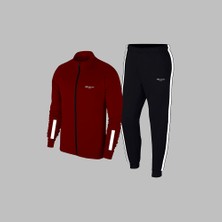 Poseidon Storm Yeni Seri Büyük Beden Erkek Kırmızı Supra Penye Kumaş Rahat Mevsimlik Eşofman Takımı  (4xl- 10XL)