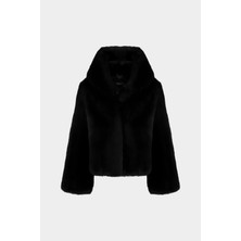 Premium Neptün Kapüşonlu Suni Kürk Kadın Mont