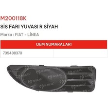 MARAL Sis Far Çerçevesi Kapağı Sağ Lınea Sissiz Siyah