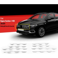 Karva Fiat Egea Sd/hb 2020+ Ön Panjur 8 Parça Krom