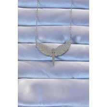 Callerrons Accessories  Gümüş Renk Zirkon Taşlı Mikail Kolye - EBJ240928W28312