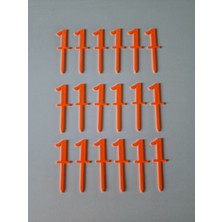 Hobi Kafe 18 Adet 1 Yaş Turuncu Cup Cake- Pasta Süsü- Kürdanı (Sert Plastikten Üretilmiştir)