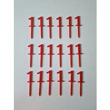 Hobi Kafe 18 Adet 1 Yaş Kırmızı Cup Cake- Pasta Süsü- Kürdanı (Sert Plastikten Üretilmiştir)