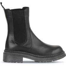 Bueno Shoes Siyah Deri Kadın Topuklu Bot 01WD2100 01WD2100