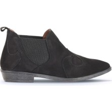 Bueno Shoes Siyah Nubuk Kadın Düz Bot 01WD3604 01WD3604