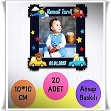 Bebek Çocuk Doğum Günü Resimli Ahşap Magnet 20 Adet A3