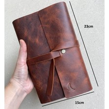 Alesta Leather El Yapımı Hakiki Deri Kitap / Defter / Ajanda Koruyucu Kılıf