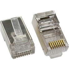 PrimeX Plus Primex PX-CAT660 Metal Cat6 Jak RJ45 Metal Konnektör Cat6 Plug Metal 100'lü Paket