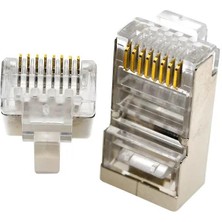 PrimeX Plus Primex PX-CAT660 Metal Cat6 Jak RJ45 Metal Konnektör Cat6 Plug Metal 100'lü Paket