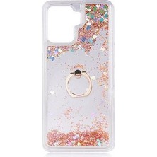 Smody Oppo Reno 5 Lite Kılıf Sulu Simli Akışkan Silikon