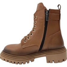 Albini 25104153  Deri Kadın Postal Bot Modeli Taba - 36
