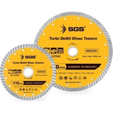 Sgs Turbo Delikli Elmas Testere 180 mm SGS2251