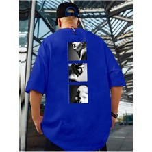 Erkek 3'lü Sırt Baskılı Oversize T-Shirt