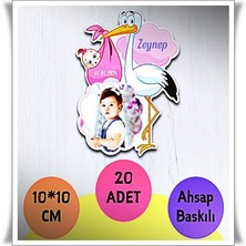 Bebek Çocuk Doğum Günü Resimli Ahşap Magnet 20 Adet A8