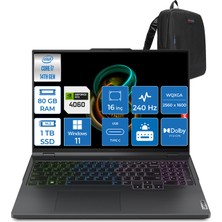 Lenovo Legion Pro Intel Core I7-14650HX 80GB 1tb 8GB/RTX4060/140W 16" Wqxga 240Hz WIN11PRO Taşınabilir Bilgisayar LP83DF00AHTR09 + Zettaçanta